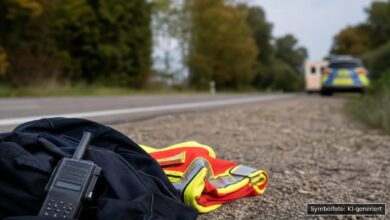 KI-generiertes Symbolfoto zu Verkehrsunfall bei Staatsstraße 2025 zwischen Burtenbach und Jettingen