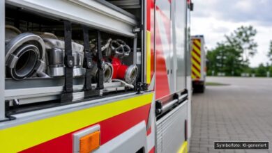 KI-generiertes Symbolfoto zu Fahrzeugbrand bei Wertingen (Rieblingen)