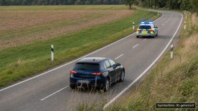 KI-generiertes Symbolfoto zu Verkehrsunfallflucht bei Unterauerbach