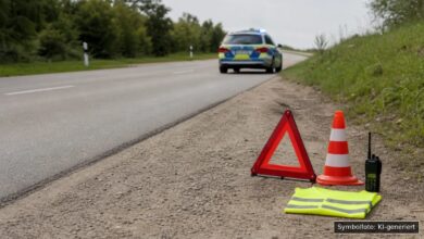 KI-generiertes Symbolfoto zu Verkehrsunfall bei Ehingen (B311)