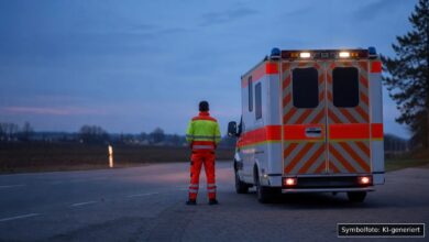 KI-generiertes Symbolfoto zu Verkehrsunfall bei Langerringen
