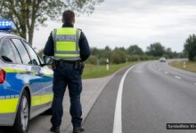KI-generiertes Symbolfoto zu Verkehrsunfall / Unfallflucht bei Auchsesheim, Bundesstraße 16