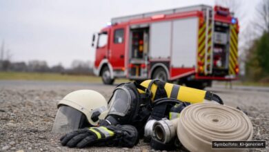 KI-generiertes Symbolfoto zu Feuerwehr / Technikeinführung bei Steppach, Neusäß