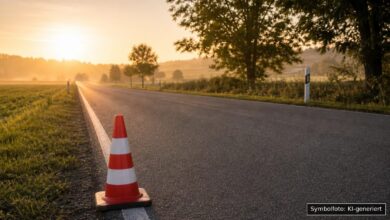 KI-generiertes Symbolfoto zu Verkehrsunfall mit Fahrerflucht bei Kühbach