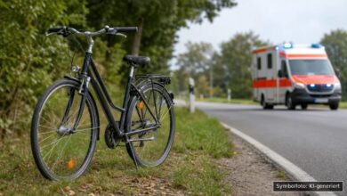 KI-generiertes Symbolfoto zu Verkehrsunfall bei Leipheim