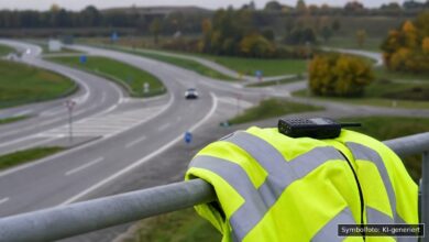 KI-generiertes Symbolfoto zu Verkehrsunfall bei A96 bei Türkheim (Anschlussstelle Bad Wörishofen)