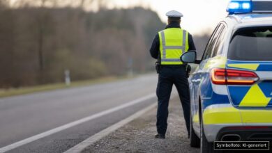 KI-generiertes Symbolfoto zu Polizeikontrolle bei Sonthofen
