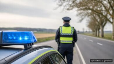 KI-generiertes Symbolfoto zu Verkehrskontrolle bei Ulm