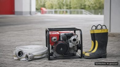KI-generiertes Symbolfoto zu Fahrzeugbrand bei Hohenstadt/A8