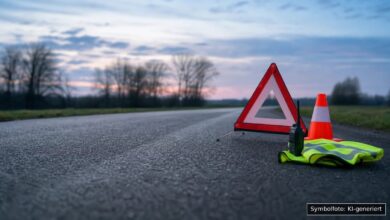 KI-generiertes Symbolfoto zu Polizeieinsatz / Verkehrskontrolle bei Ulm