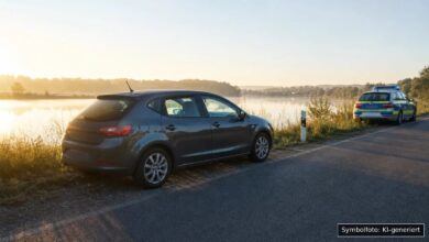 KI-generiertes Symbolfoto zu Verkehrskontrolle bei Neuburg