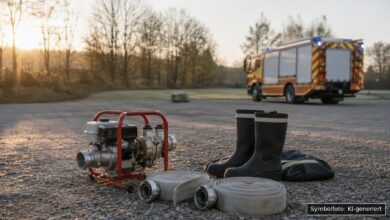 KI-generiertes Symbolfoto zu Fahrzeugbrand bei Wain