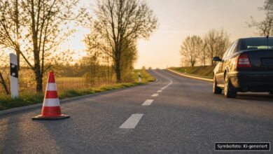 KI-generiertes Symbolfoto zu Verkehrsunfall bei Neusäß-Steppach