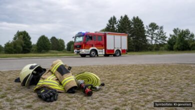 KI-generiertes Symbolfoto zu Brand/Rettungseinsatz bei Bobingen-Siedlung, Winterstraße