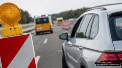 KI-generiertes Symbolfoto zu Verkehrsunfall bei A96 zwischen Buchloe-Ost und Landsberg am Lech-West
