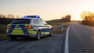 KI-generiertes Symbolfoto zu Verkehrsunfall bei Neu-Ulm, B10