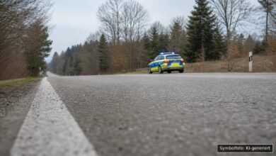 KI-generiertes Symbolfoto zu Verkehrsunfallflucht bei Memmingen