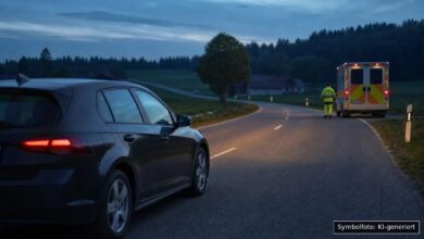 KI-generiertes Symbolfoto zu Verkehrsunfall bei Ruderatshofen