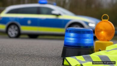 KI-generiertes Symbolfoto zu Verkehrsgefährdung / Kraftfahrzeugrennen bei A7 zwischen Senden und Berkheim