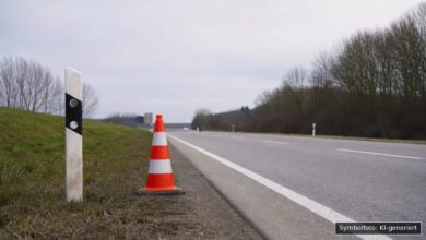 KI-generiertes Symbolfoto zu Verkehrsunfall bei A96 zwischen Aitrach und Memmingen