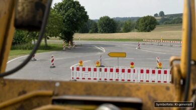 KI-generiertes Symbolfoto zu Sachbeschädigung / Gefährdung des Straßenverkehrs bei Sigmarszell-Zeisertsweiler