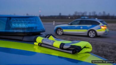 KI-generiertes Symbolfoto zu Verkehrsunfall / Unfallflucht bei Steinheim, Memmingen