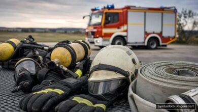 KI-generiertes Symbolfoto zu Brand bei Finning (Ortsteil Neufinning), Landkreis Landsberg am Lech
