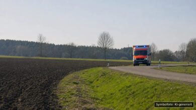 KI-generiertes Symbolfoto zu Verkehrsunfall bei Harburg OT Ebermergen