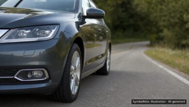 KI-generiertes Symbolfoto zu Verkehrsunfall bei Thannhausen