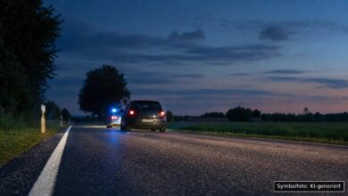 KI-generiertes Symbolfoto zu Trunkenheitsfahrt bei Langweid, Bundesstraße 2