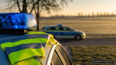 KI-generiertes Symbolfoto zu Verkehrsunfall / Unfallflucht bei Ulm, Egginger Weg