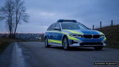 KI-generiertes Symbolfoto zu Polizeieinsatz bei Laugna