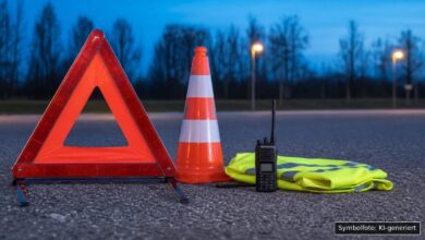 KI-generiertes Symbolfoto zu Verkehrsunfall / Unerlaubtes Entfernen vom Unfallort bei Bobingen