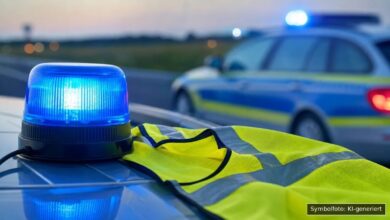 KI-generiertes Symbolfoto zu Verkehrsunfall bei Biberach an der Riß