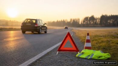 KI-generiertes Symbolfoto zu Verkehrsunfallflucht bei Günzburg