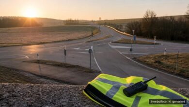 KI-generiertes Symbolfoto zu Verkehrsunfallflucht bei Krumbach