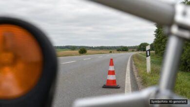 KI-generiertes Symbolfoto zu Verkehrsunfall bei Donauwörth