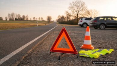 KI-generiertes Symbolfoto zu Verkehrsunfall / Unfallflucht bei Sonthofen