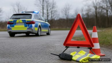 KI-generiertes Symbolfoto zu Verkehrsunfallflucht bei Diedorf