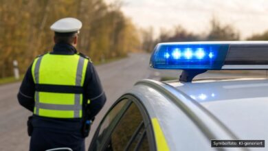 KI-generiertes Symbolfoto zu Verkehrsunfallflucht bei Dillingen, Schillerstraße