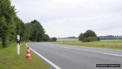 KI-generiertes Symbolfoto zu Verkehrsunfall bei Gundelfingen an der Donau