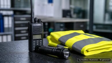 KI-generiertes Symbolfoto zu Polizeieinsatz mit Fahndung bei Universitätsstraße, Universitätsviertel