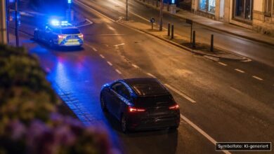 KI-generiertes Symbolfoto zu Verkehrsunfall bei Haugerring, Würzburg