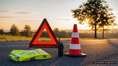 KI-generiertes Symbolfoto zu Verkehrskontrolle bei Hohenstaufen, Aasrücken (L1075)