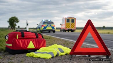 KI-generiertes Symbolfoto zu Verkehrsunfall bei Aichach