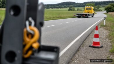 KI-generiertes Symbolfoto zu Verkehrsunfall bei Rieden