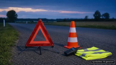 KI-generiertes Symbolfoto zu Verkehrsunfall bei Stetten (zwischen Erisried und Saulengrein)