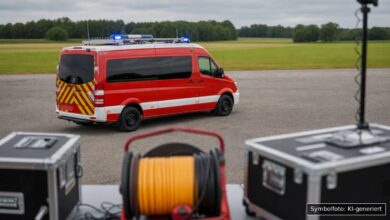 KI-generiertes Symbolfoto zu Fehlalarm / Einsatz bei Donauwörth