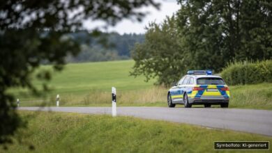 KI-generiertes Symbolfoto zu Verkehrsunfall bei Lauterstein-Weißenstein