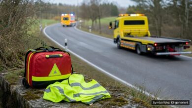 KI-generiertes Symbolfoto zu Verkehrsunfall bei Rain (B16)